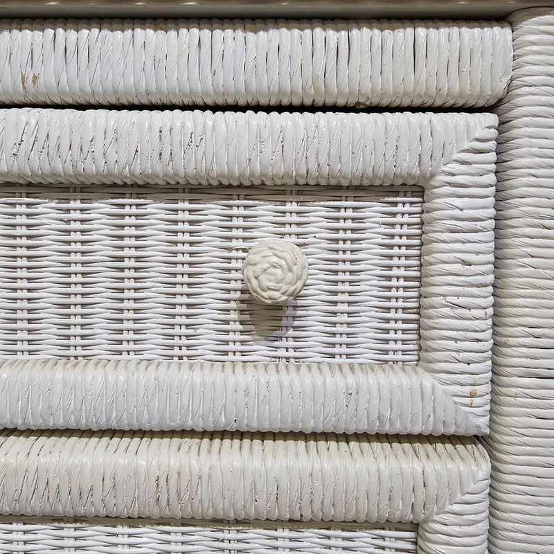 Vintage Style Wicker Horizontal Dresser