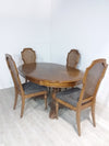 Solid Wood Dining Set with 4 Chairs