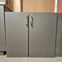 Flat Panel Grey Kitchen Cabinet Set