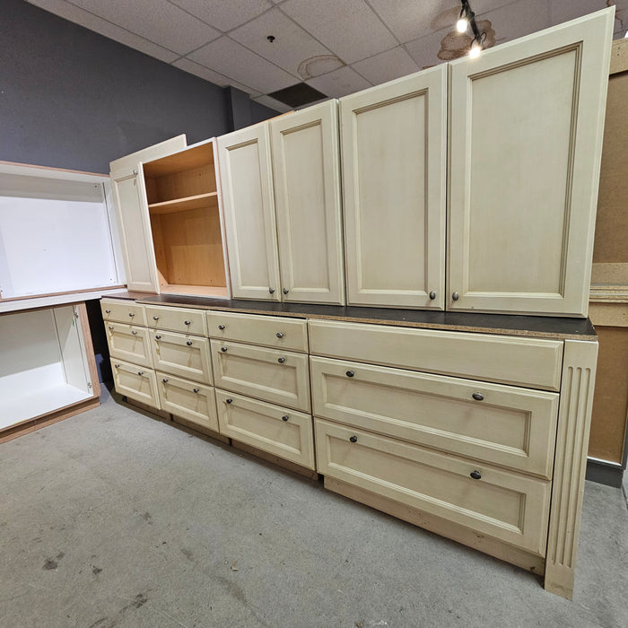 Inset Cream Colored Kitchen
