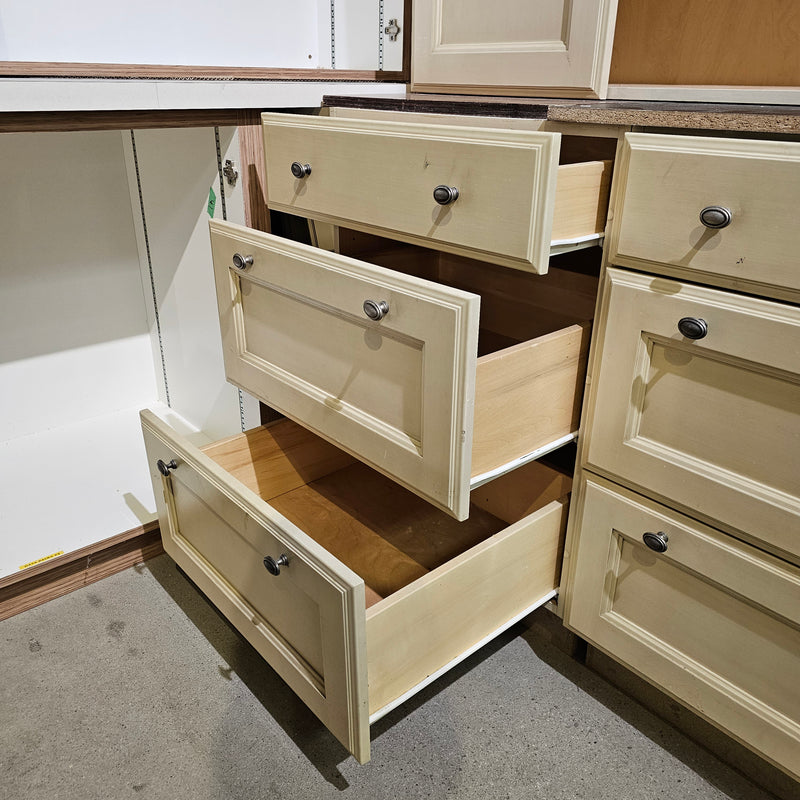 Inset Cream Colored Kitchen