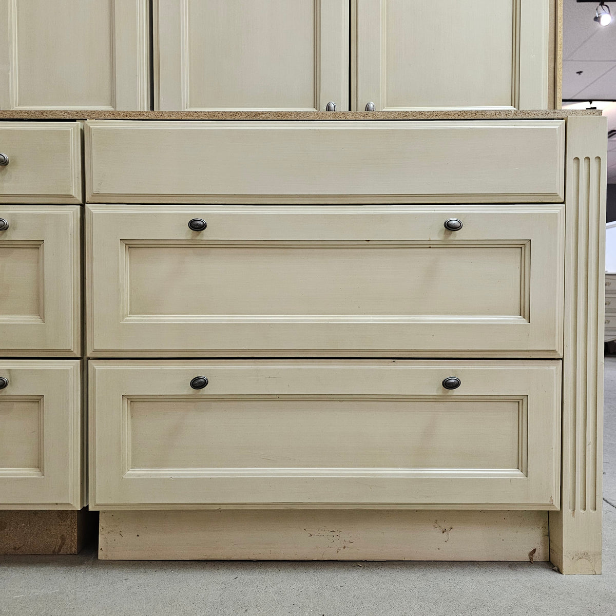 Inset Cream Colored Kitchen