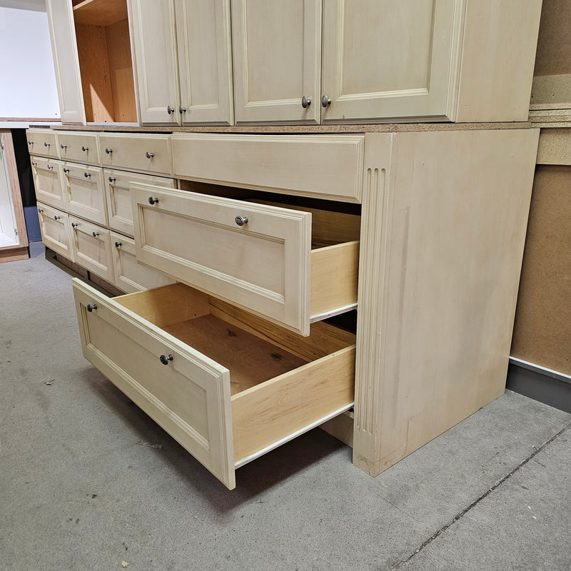 Inset Cream Colored Kitchen