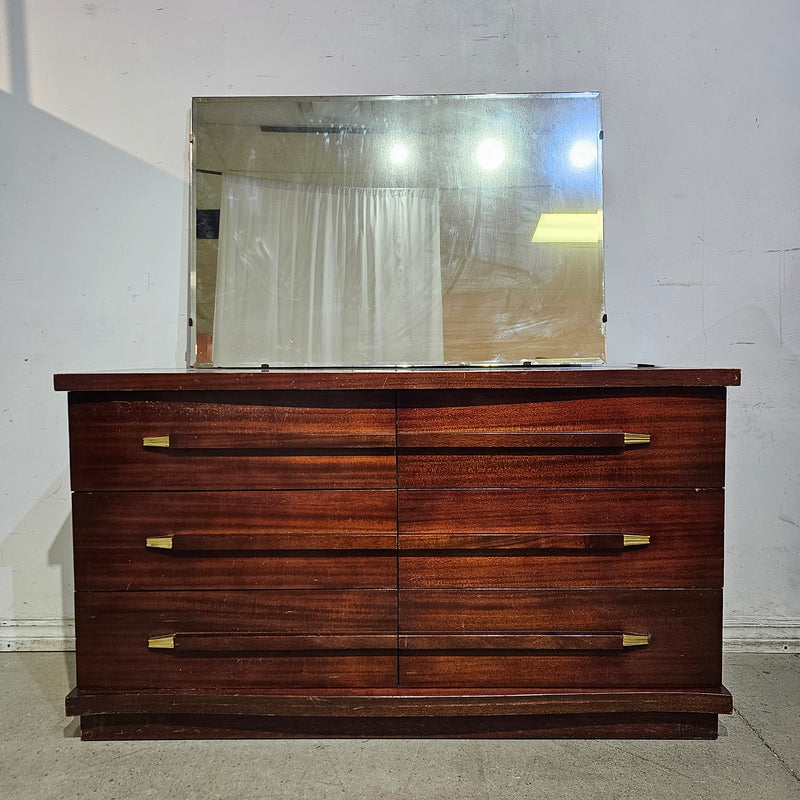 Hardwood Cherry Dresser with Mirror