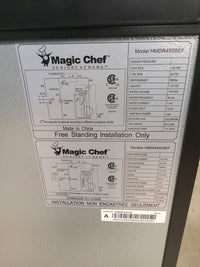 19"W Magic Chef Two Door Refrigerator