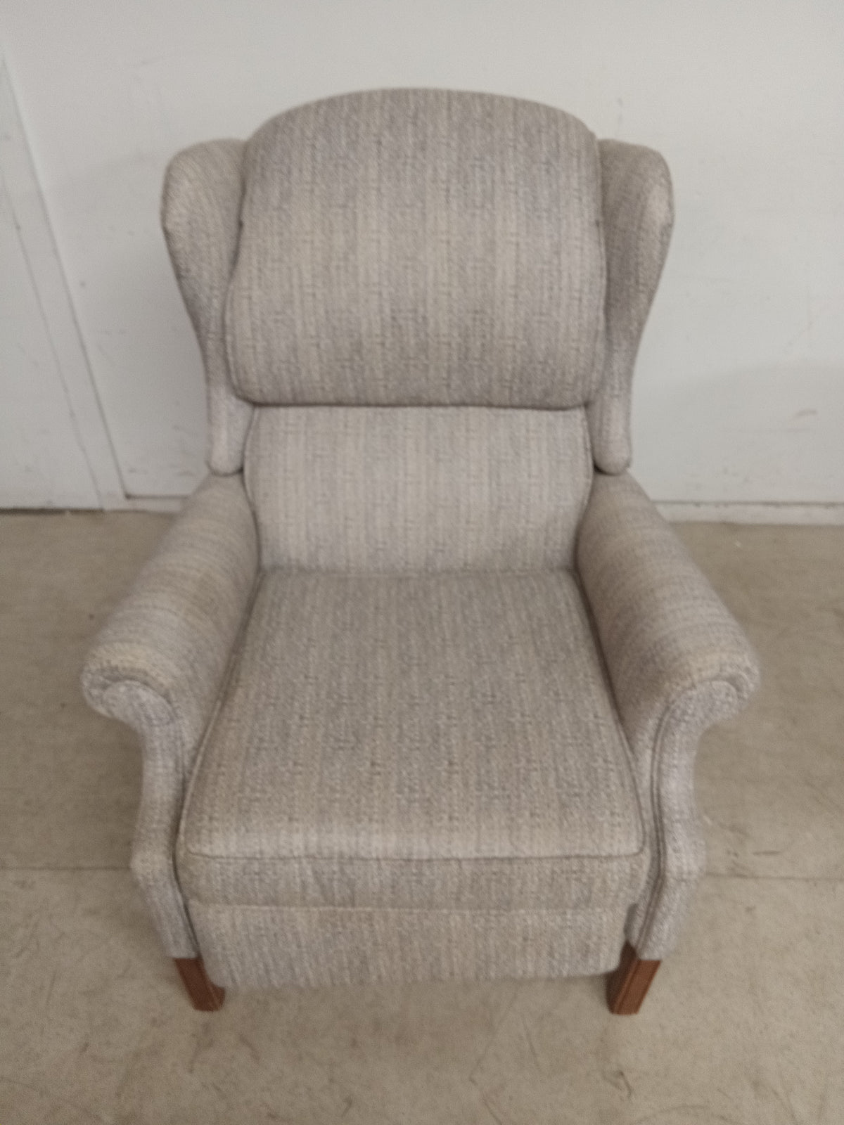27"W Grey Reclining Armchair