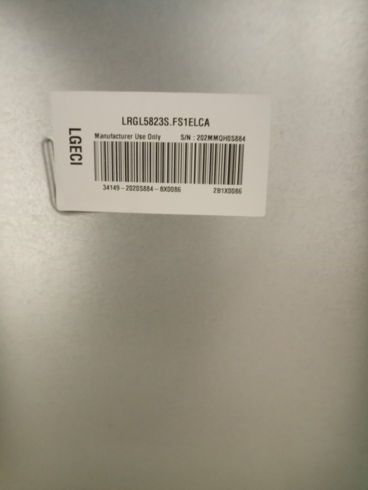 29" LG  Stainless Steel Gas Stove