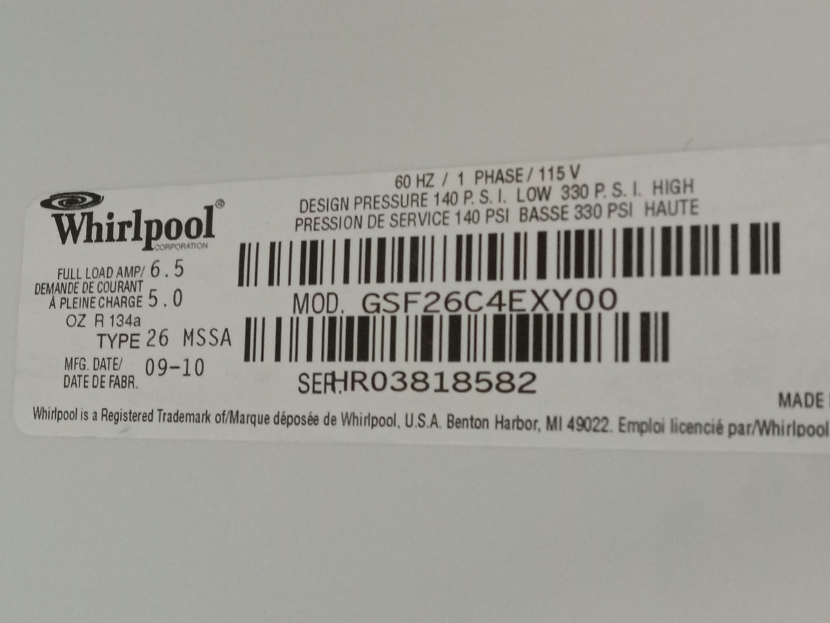 35" W Whirlpool Fridge