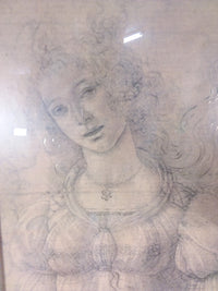 Sketch Of A Young Woman Framed Print