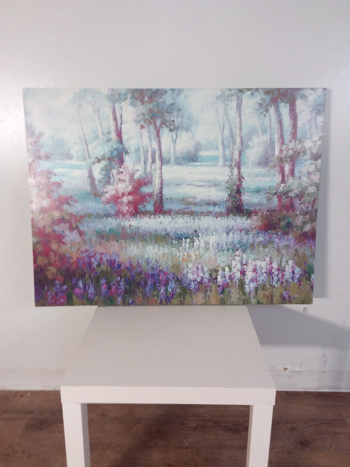 Impressionist Woodlands Photo On Canvas