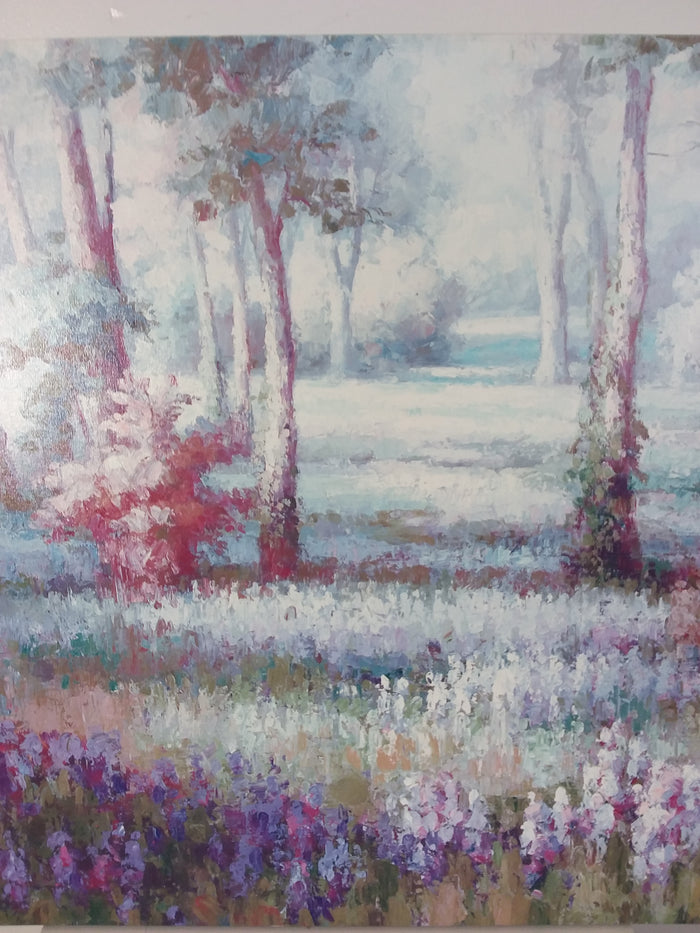 Impressionist Woodlands Photo On Canvas
