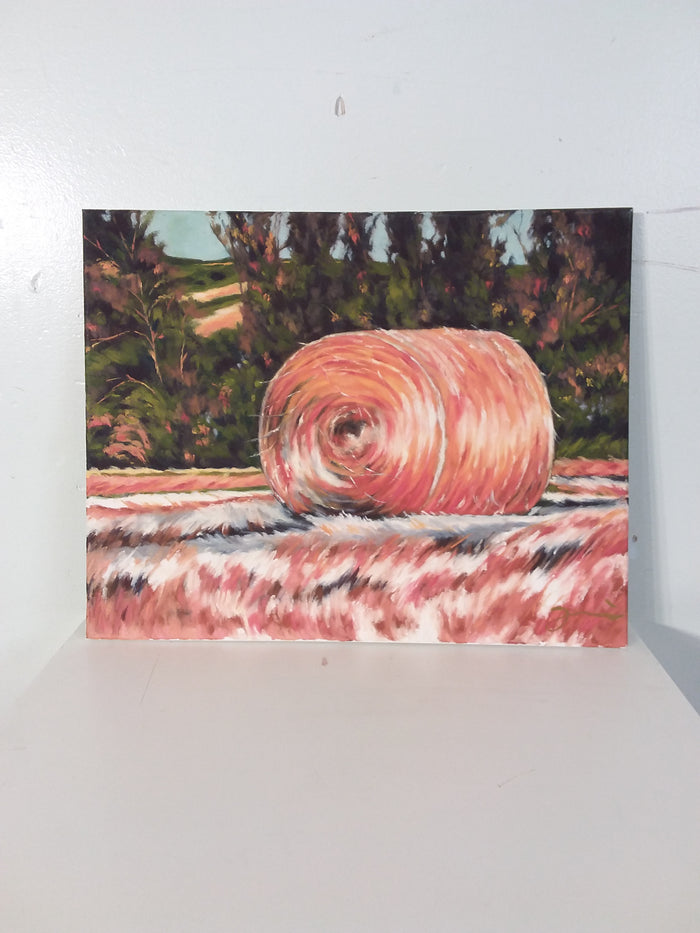 Hay Roll In A Field Painting