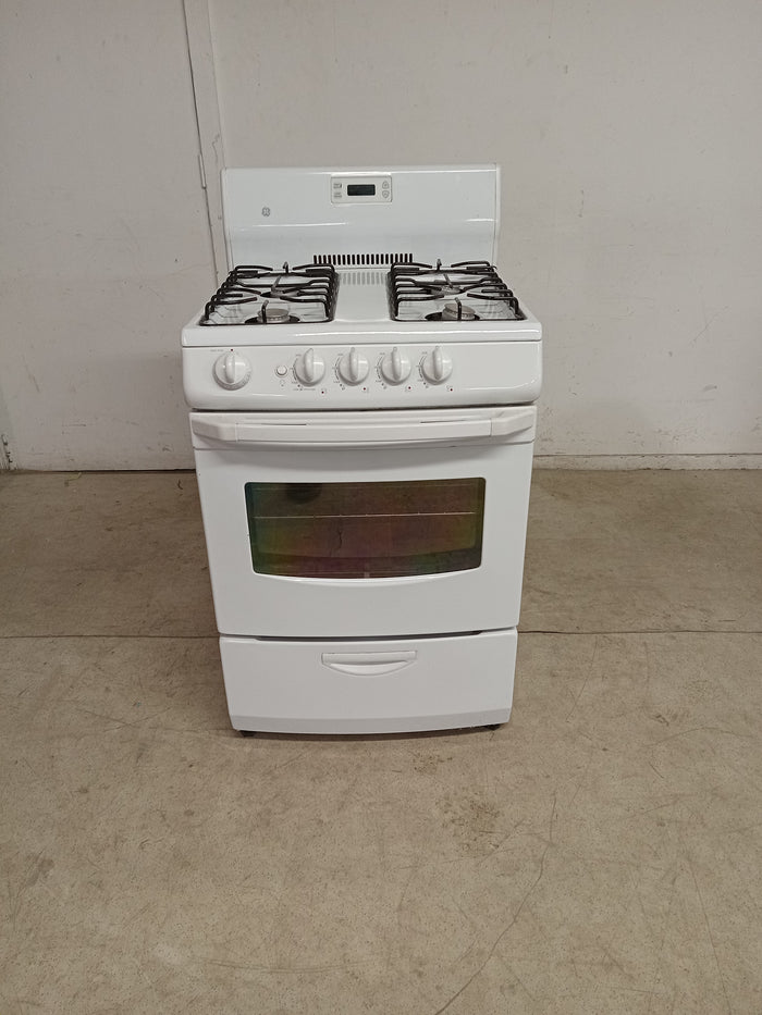 24"W General Electric White Gas Stove