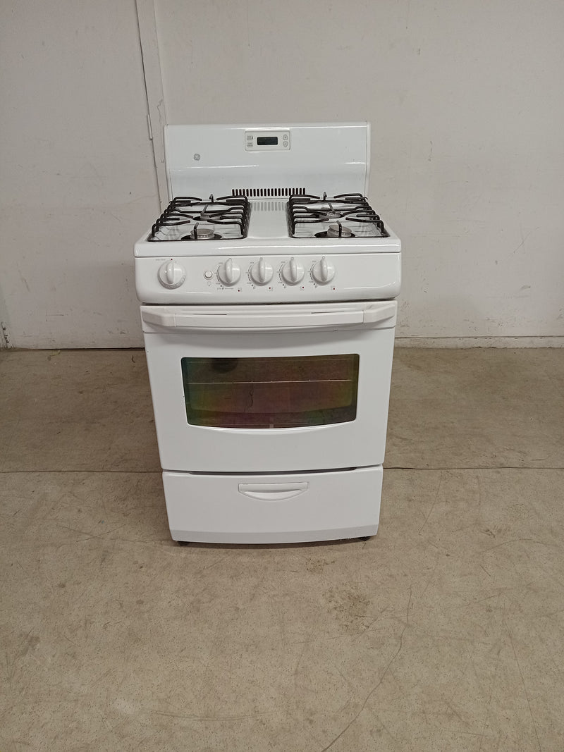 24"W General Electric White Gas Stove
