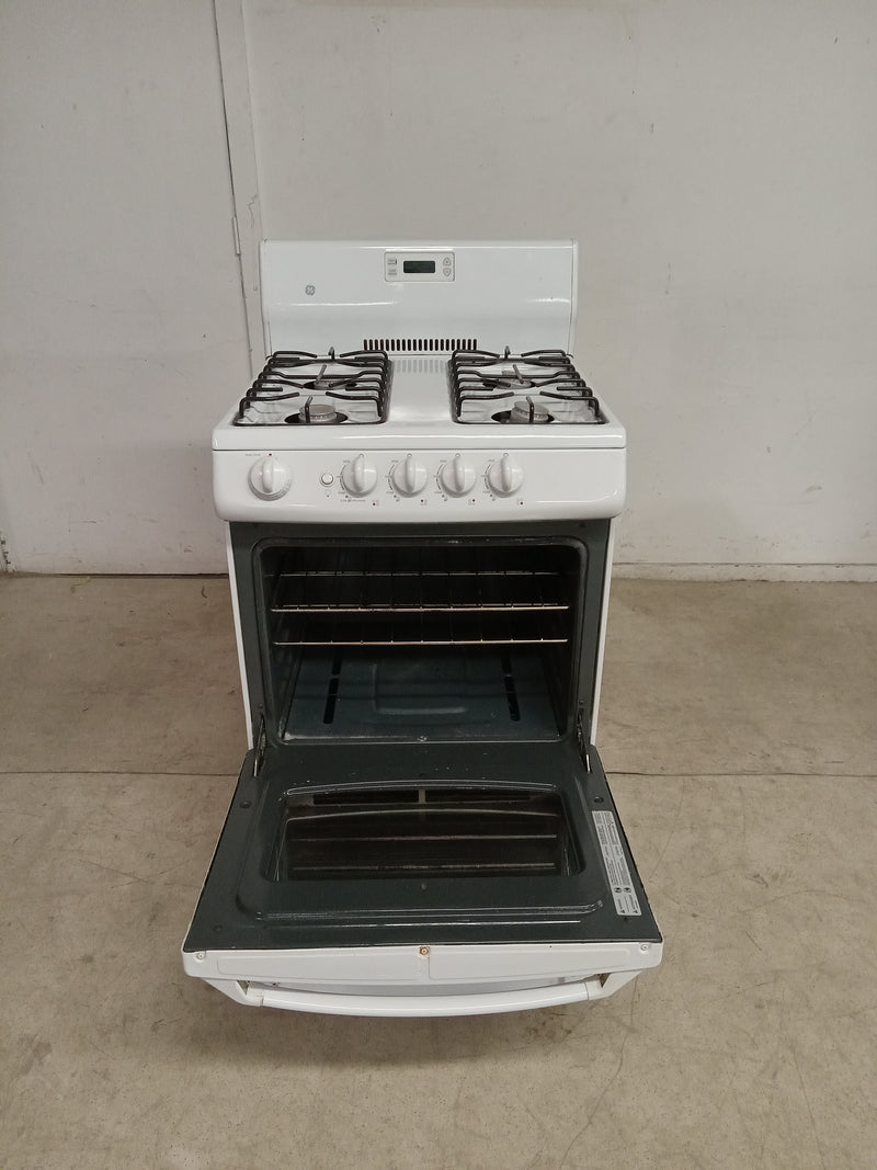 24"W General Electric White Gas Stove