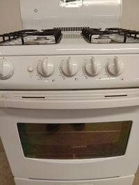 24"W General Electric White Gas Stove