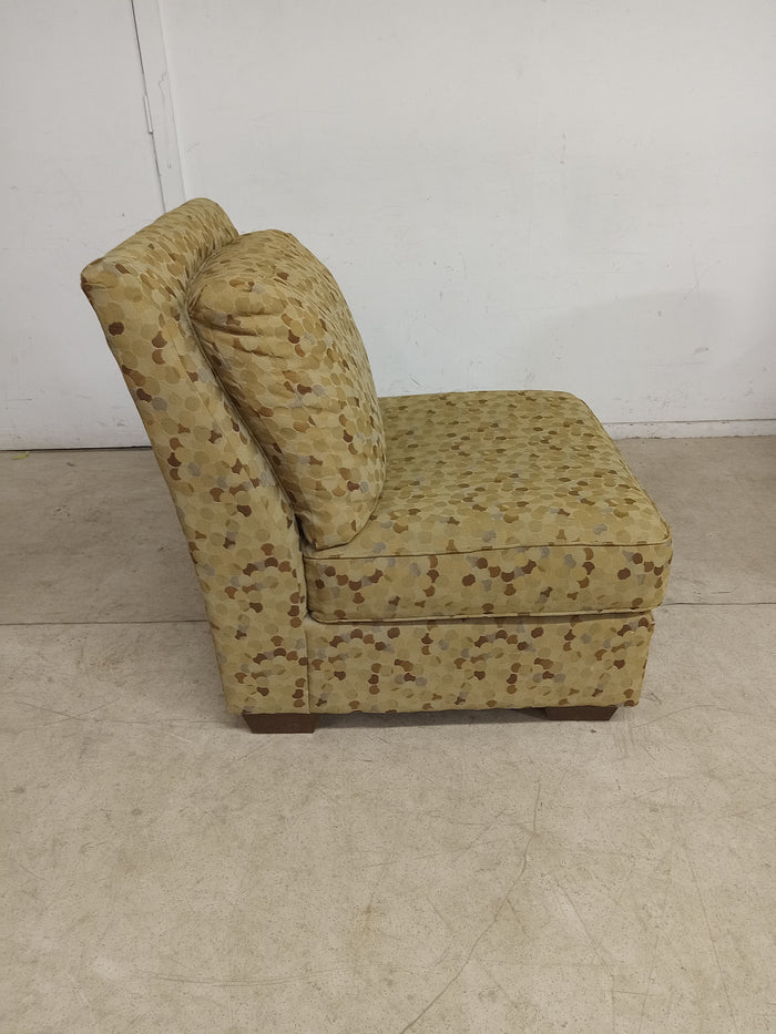 30"W Brown Polka Dot Design Accent Chair