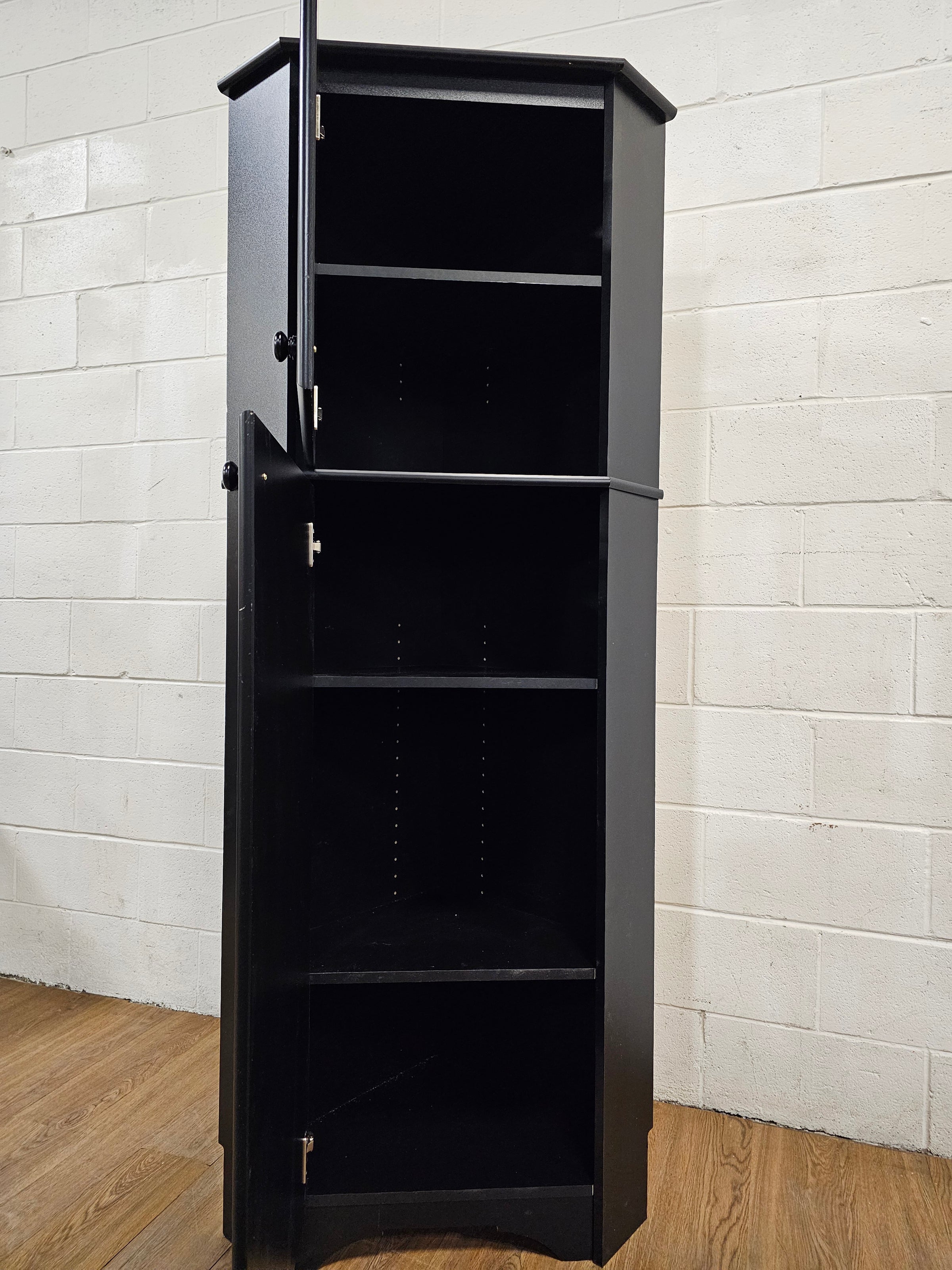 Elite Tall 2Door Corner Storage in Black Habitat ReStore GTA