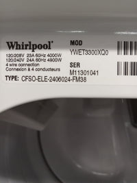 27.5" W Whirlpool Washer and Dryer Combo