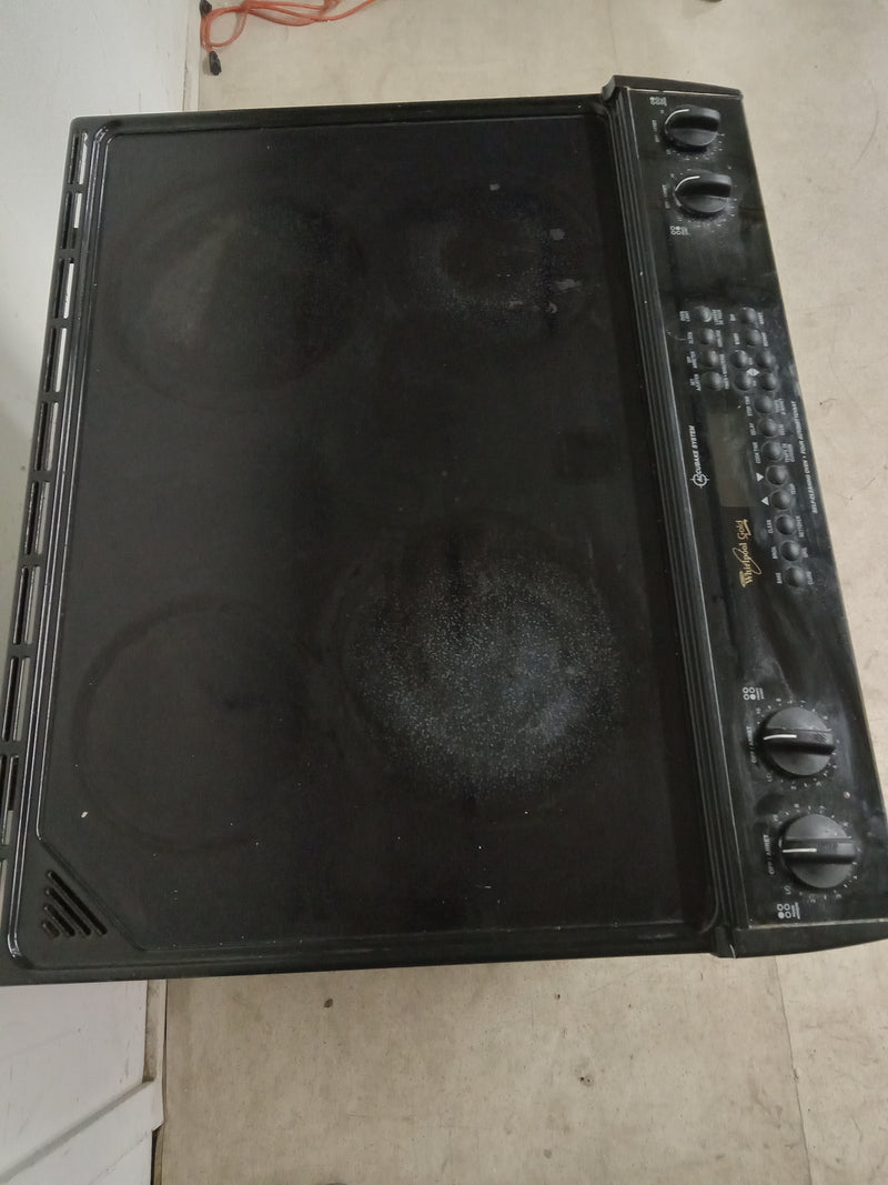 30"W Black Whirlpool Gold Electric Stove