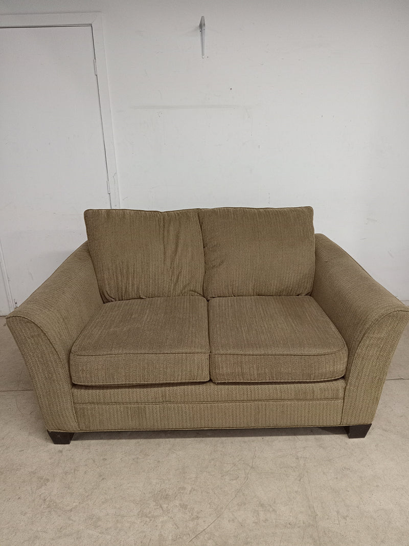 74"W Olive Green Upholstered Two Seater Loveseat