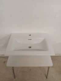 24"W Ceramic Rectangular Drop in Sink