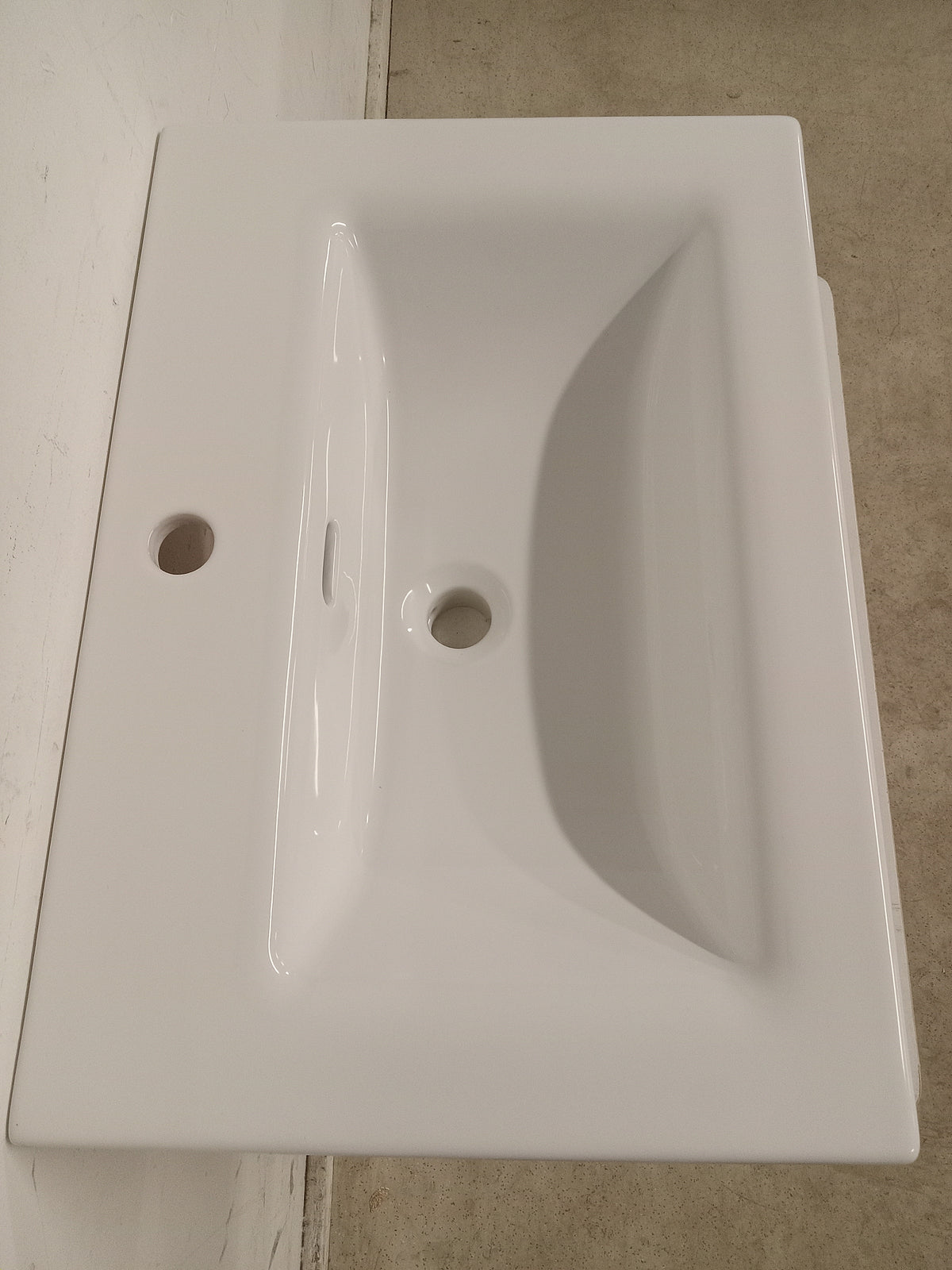 24"W Ceramic Rectangular Drop in Sink