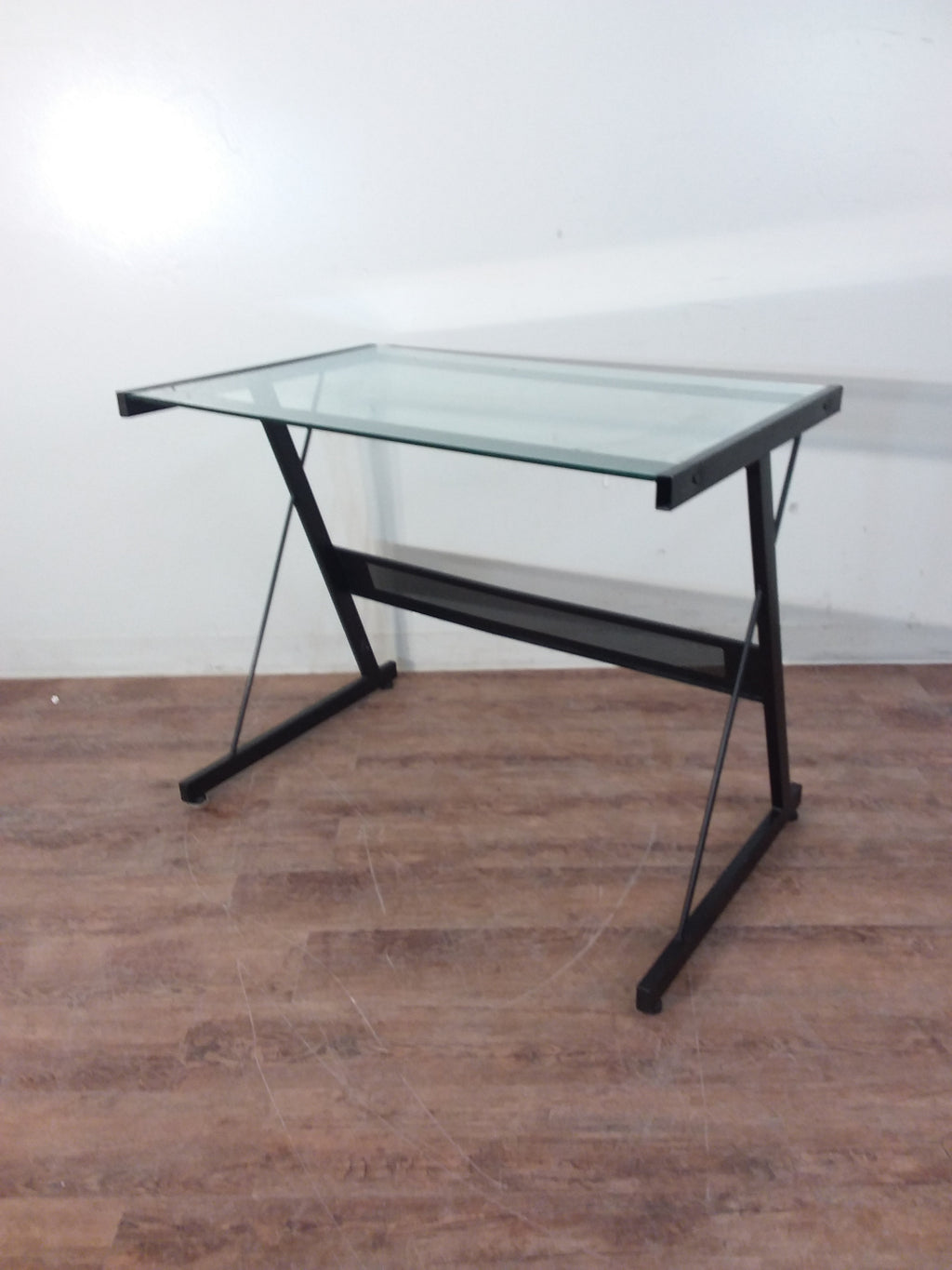 Metal Glass Top Desk
