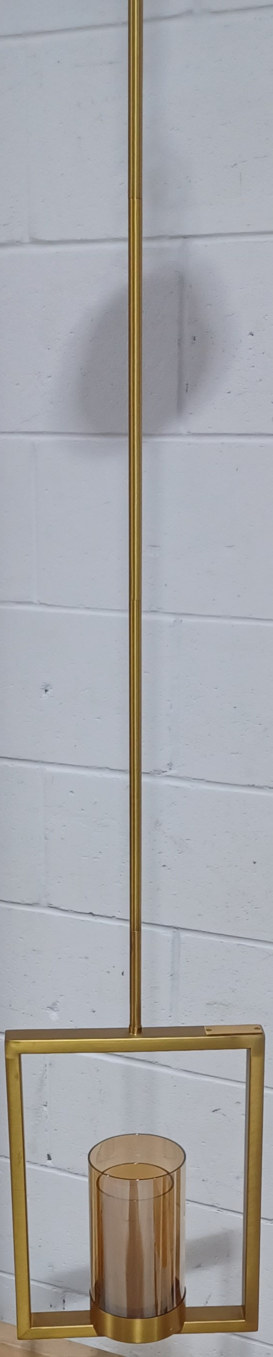 55"H Brass Single Light Pendant