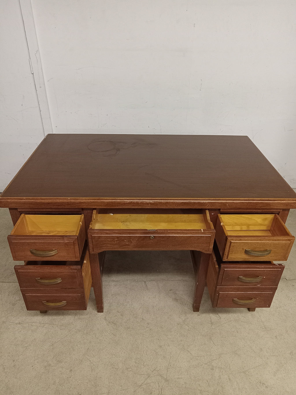 50"W Solid Wood Vintage Desk