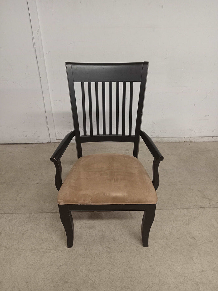 21.5"W Black Solid Wood Dining Chair