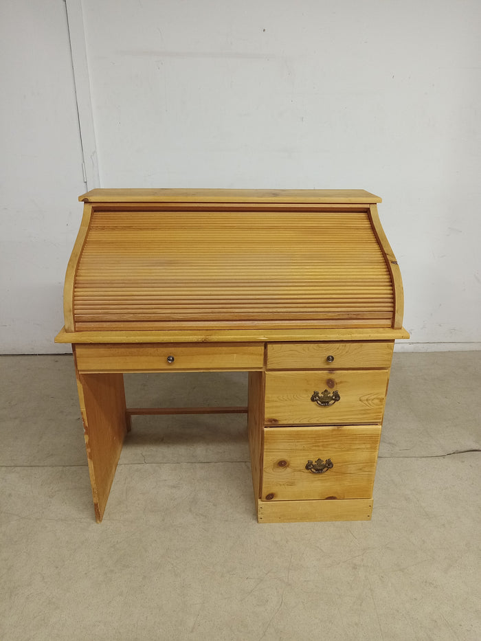 41.25"W Solid Wood Rollout Desk