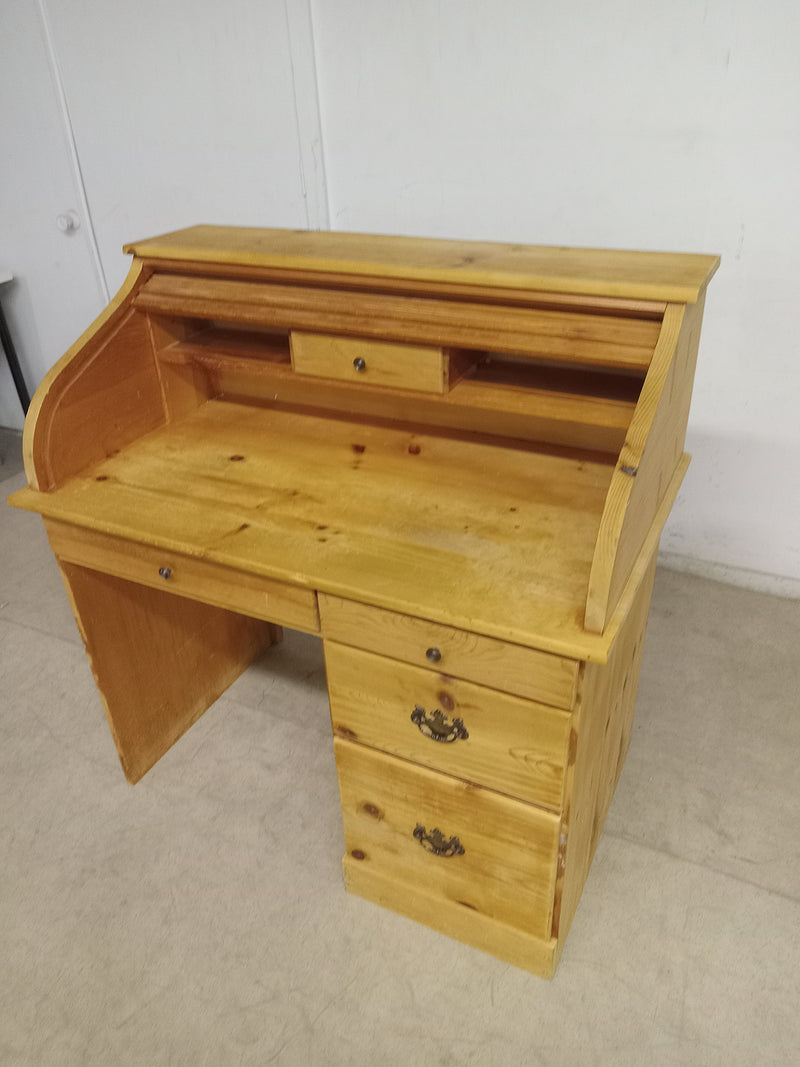 41.25"W Solid Wood Rollout Desk
