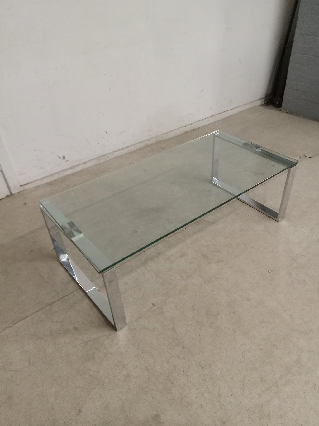 45.5"W Large Glass Coffee Table