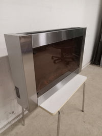 31"W Stainless Steel Electric Fireplace