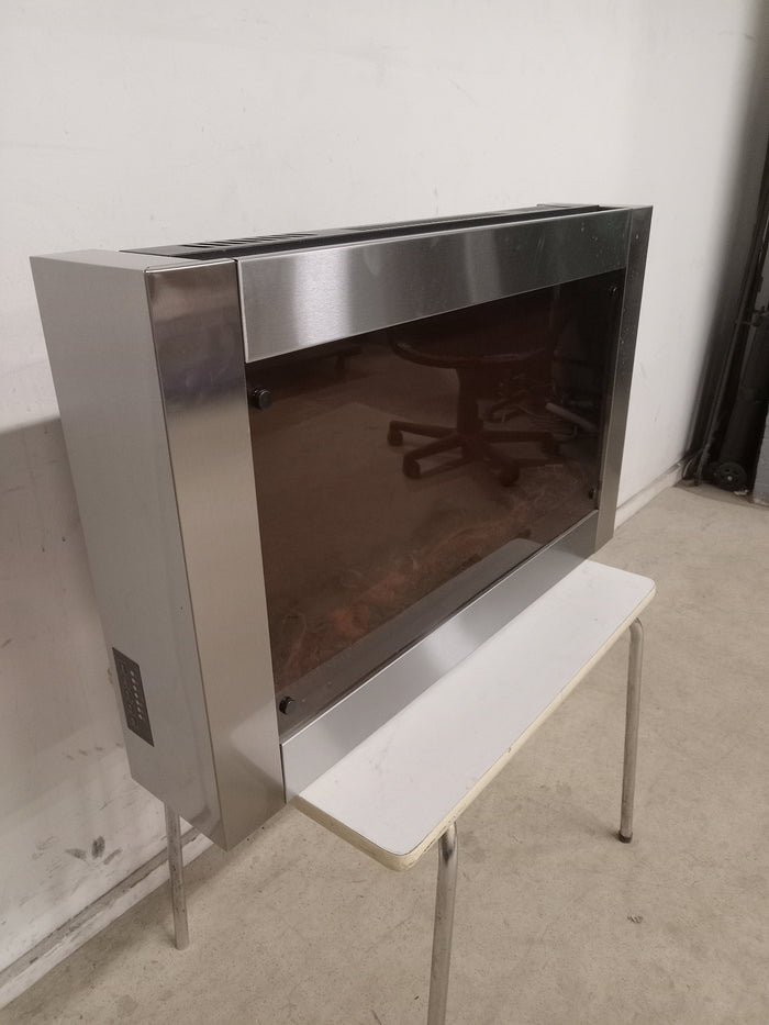 31"W Stainless Steel Electric Fireplace