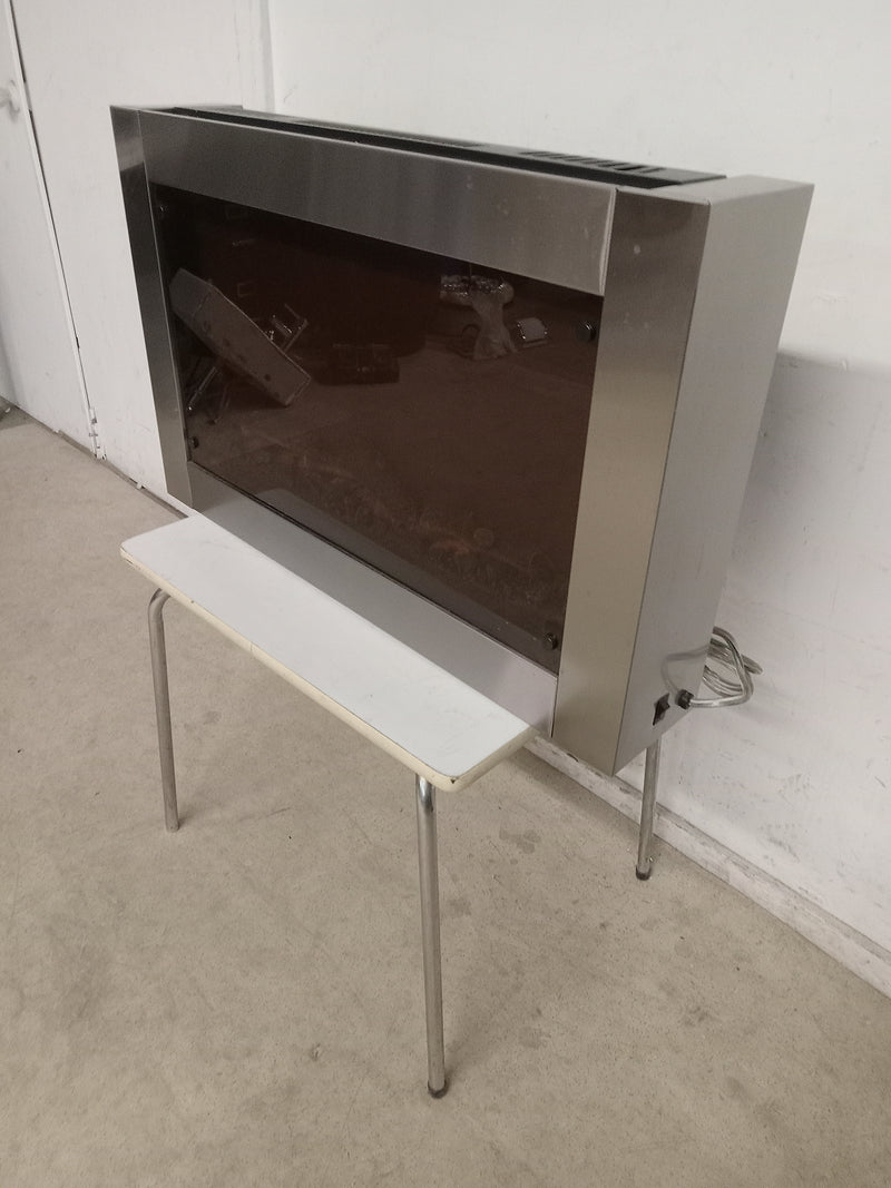 31"W Stainless Steel Electric Fireplace
