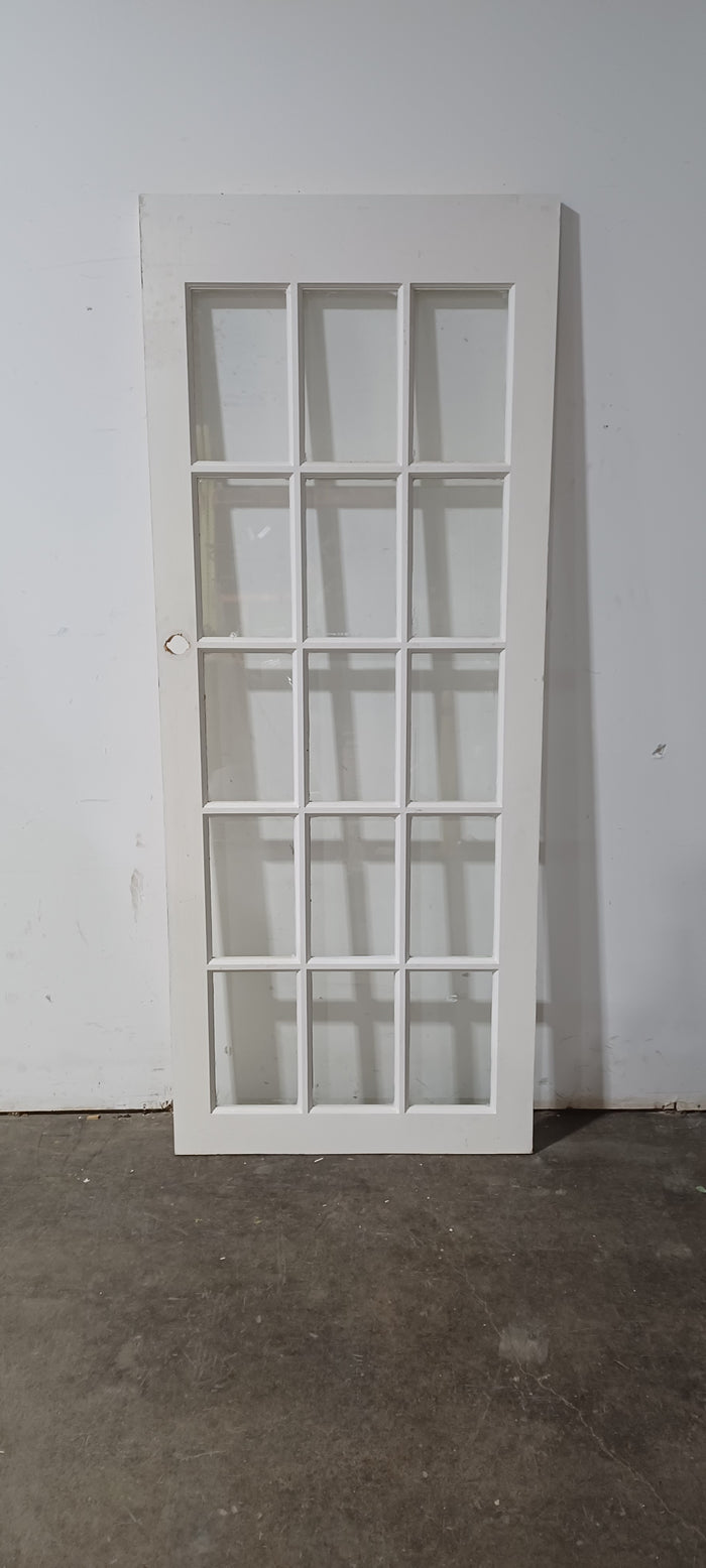 32"W x 79"H White French Door