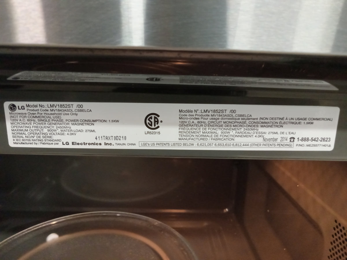30"W LG Over the Range Microwave Oven