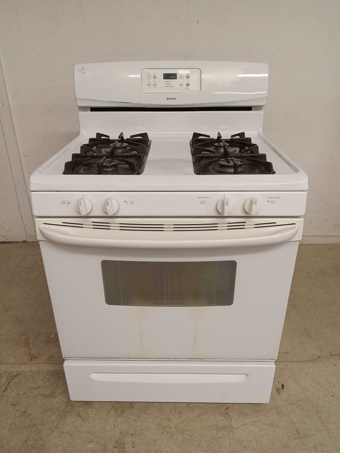 30"W White Kenmore Gas Range