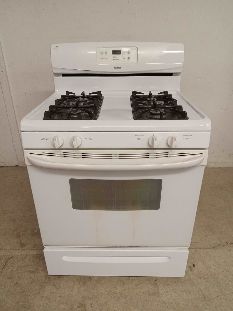 30"W White Kenmore Gas Range