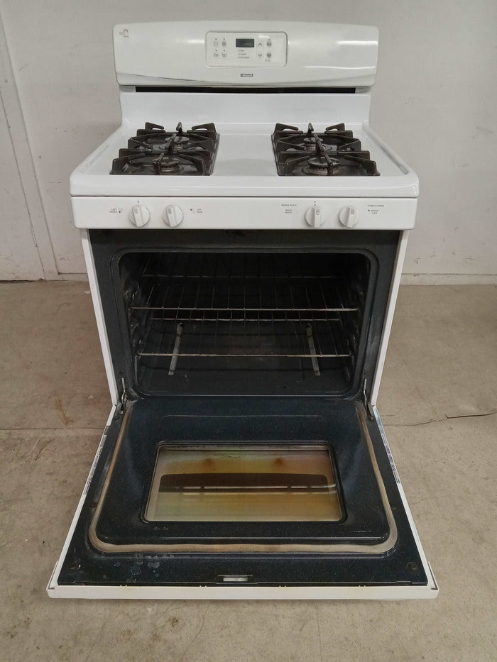 30"W White Kenmore Gas Range