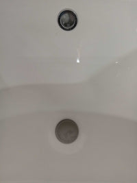 18.5"W White Porcelain Bathroom Sink