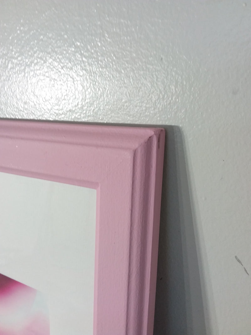 Pink Framed Flower Print