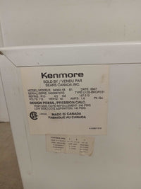 22"W White Kenmore Freezer