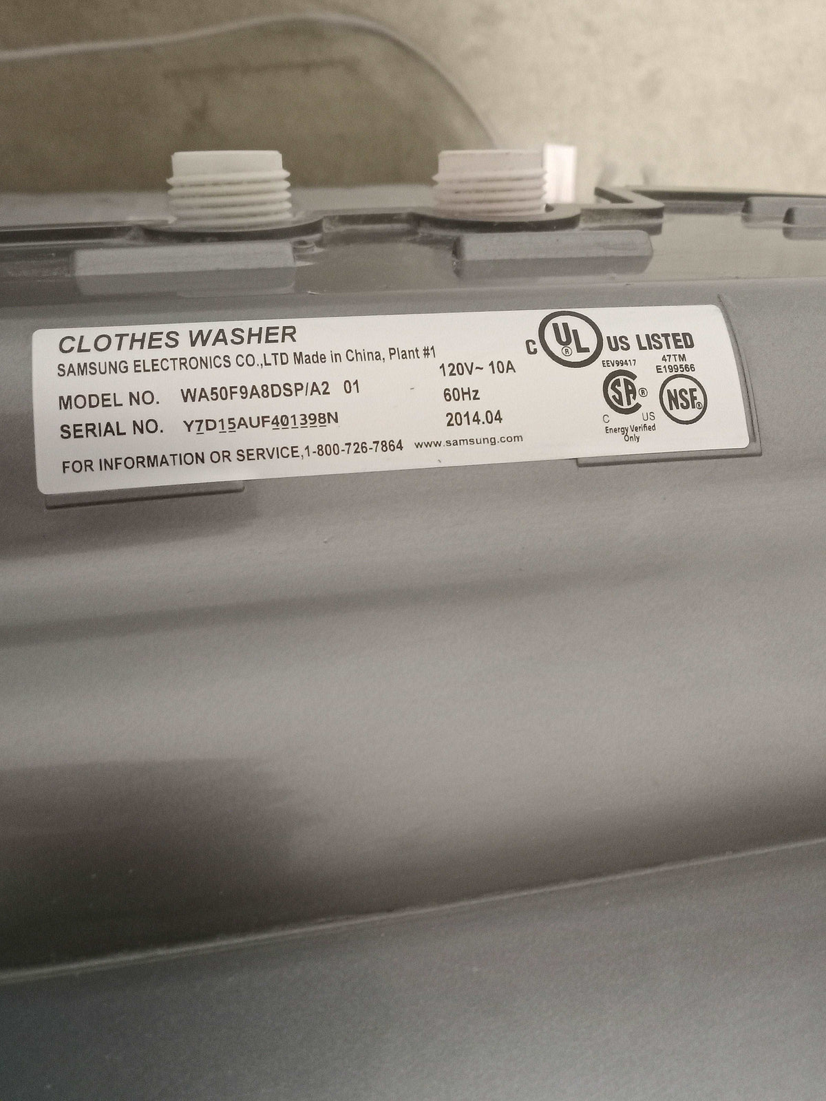 27"W Samsung Top Load Washer