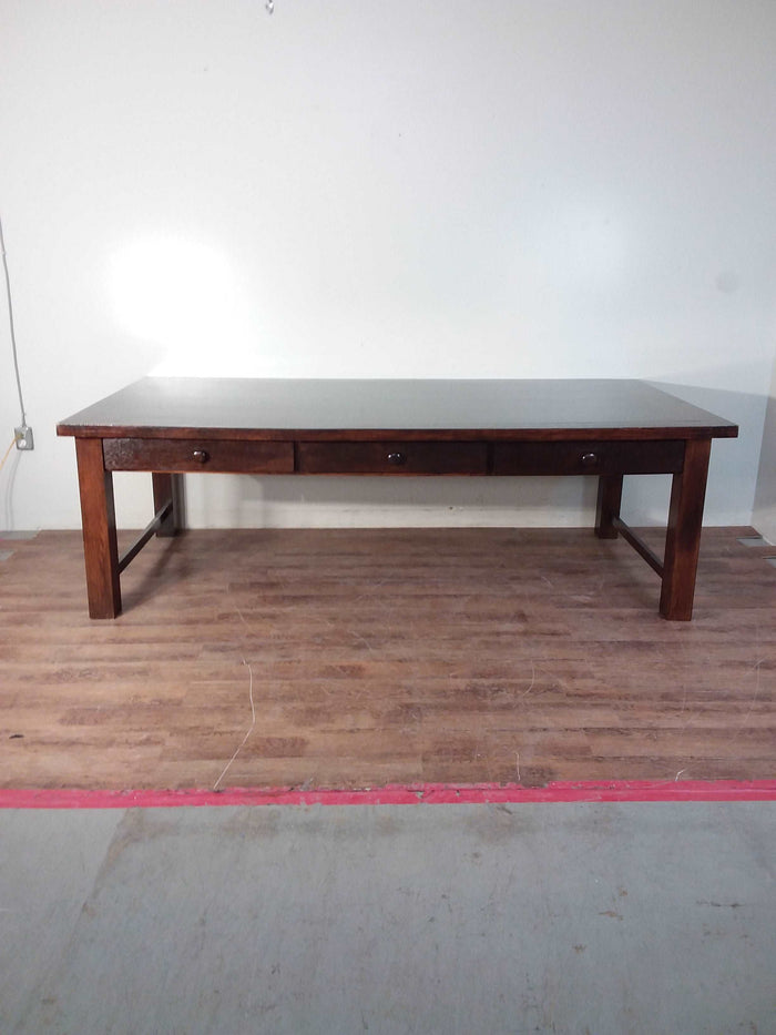 Wood Dining Table With Drawers 95"