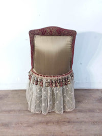 Ornate Skirted Accent Chair