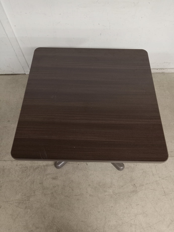 32"W Brown Square Table
