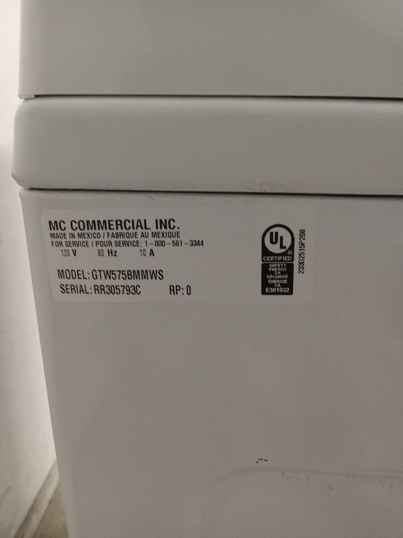 27"W GE High Efficiency Top Load Washer
